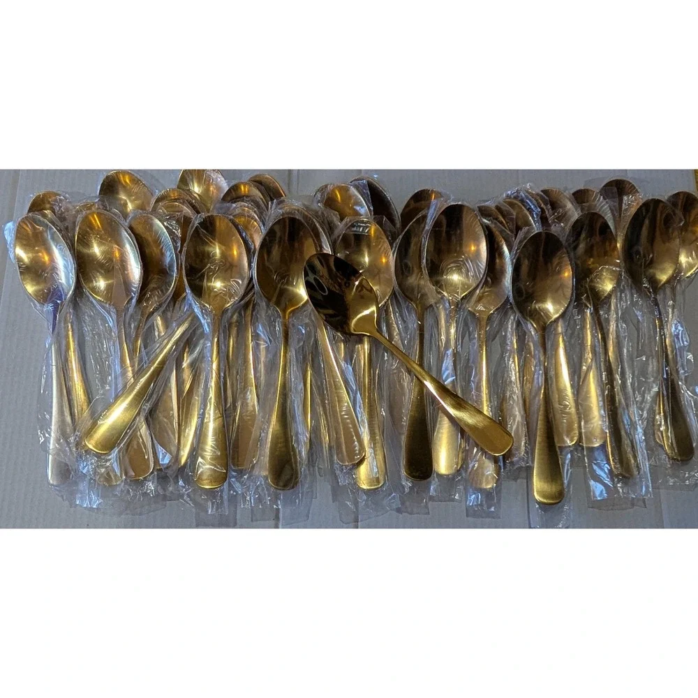 39 Gold Color Spoons 5.5